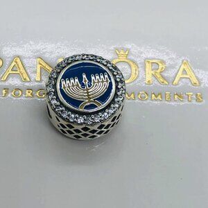 🌞📖Pandora Love and Light Menorah Charm S925 Silver with box